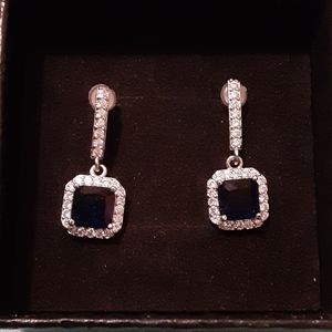 Created Sapphire earrings